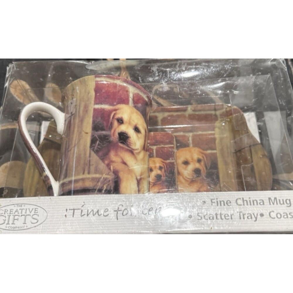 The Creative Gifts Company Time For Tea Fine China Mug, Scatter Tray & Coaster